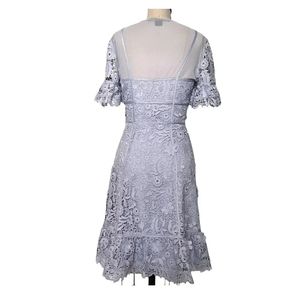 FRENCH CONNECTION Binadari Cabello Lilac  Lace Dress Size 2